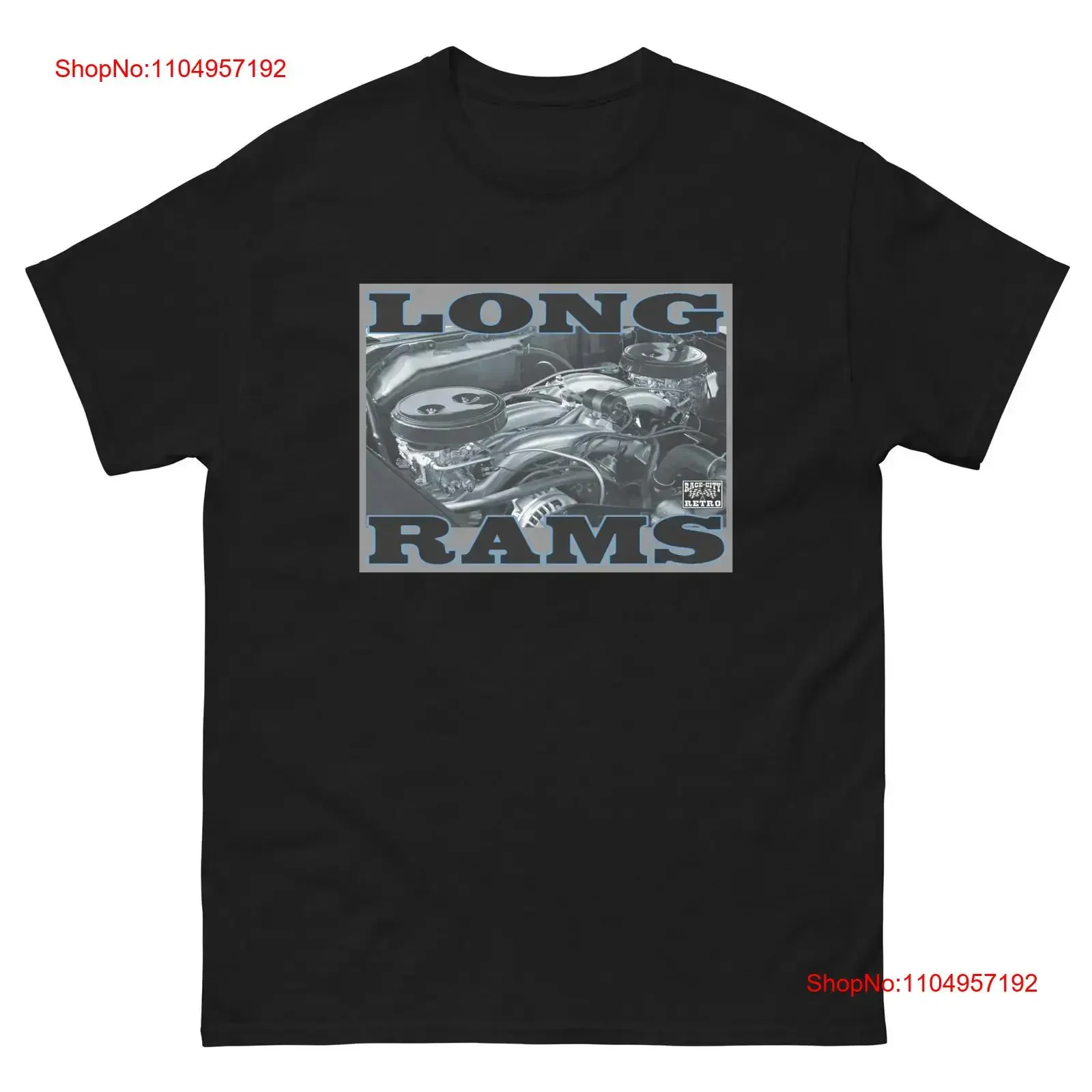 تي شيرت طويل رامز من RACE CITY RETRO BIG BLOCK MOPAR 413 426 300 عتيق مغسول مريح للجنسين متعدد الاستخدامات كاجوال ممتد