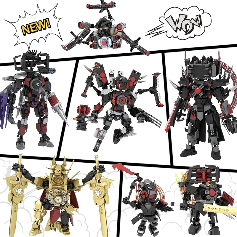 2025moc-skibidi-banheiro-speakerman-titan-tv-homem-blocos-de-construcao-relogio-rei-camaman-mulher-tijolos-modelo-brinquedo-para-o-presente-aniversario-do-miudo