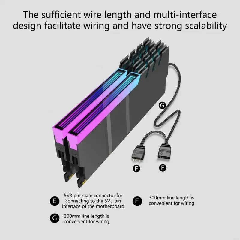 

ARGB Syncs Capable DDR4 DDR5 Memory Coolers for Customs Lighting Aluminum Frame