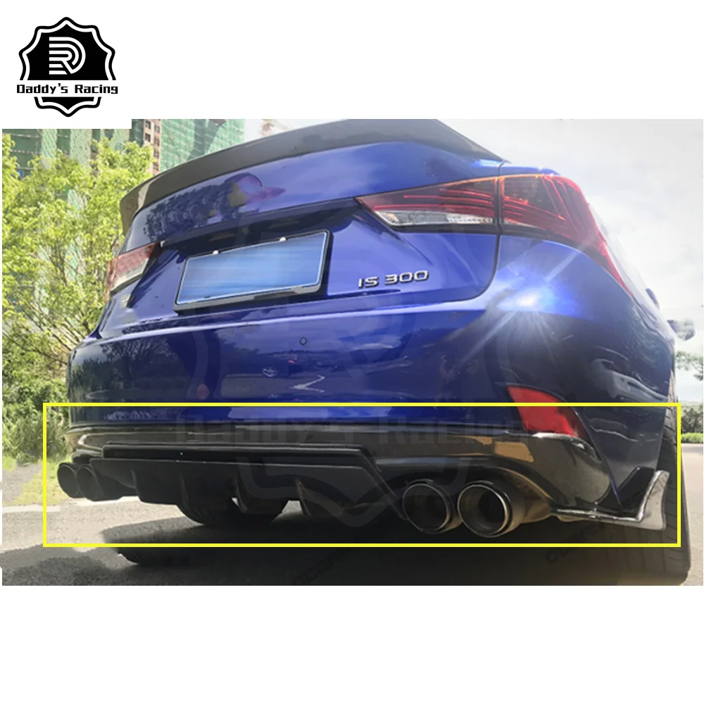 Carbon Fiber Rear Bumper Diffuser Canards Set Fit For 2017-2020 Is300 DD Style Rear Lip Kit 4 Pcs