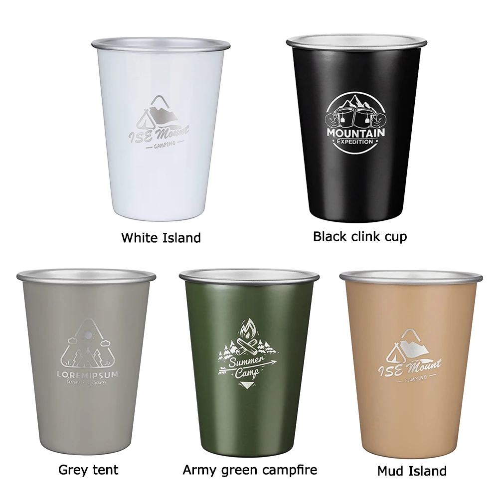 Outdoor Camping Cup Stainless Steel Travel Milk Coffee Tableware Drinks Mugs