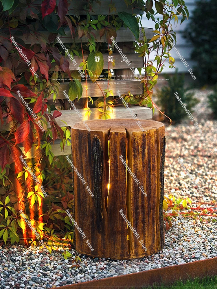 Solar rural stump lawn light outdoor waterproof grass light courtyard garden landscape public garden light