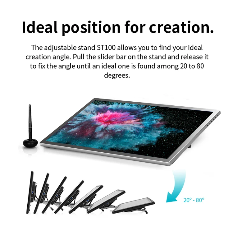 21.5 Inch 4K Professional Design Digital Pen Graphic Tablet with Screen Pen Display Tablet Graphic Drawing