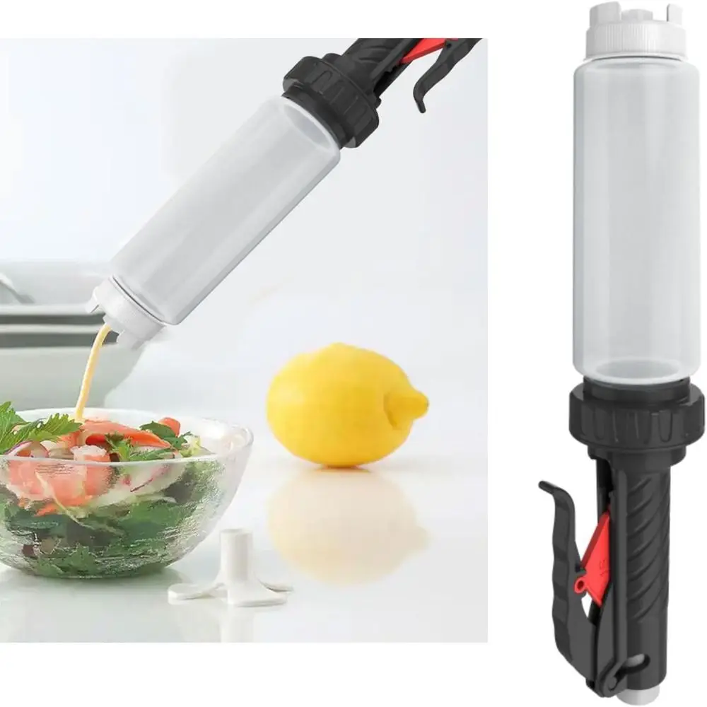 Enduring Plastic Sauce Squeezer Refillable Hanging Design Salad Dressing Bottle Portable 480ml Sauce Dispenser For Coffee