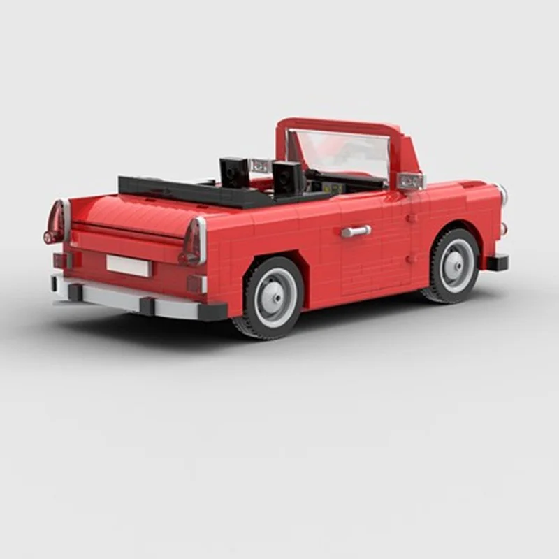 Модель скоростного гоночного автомобиля MOC, строительные кирпичи 601, ретро-трансформер, модульная технология, детские праздничные подарки, сборный игрушечный костюм