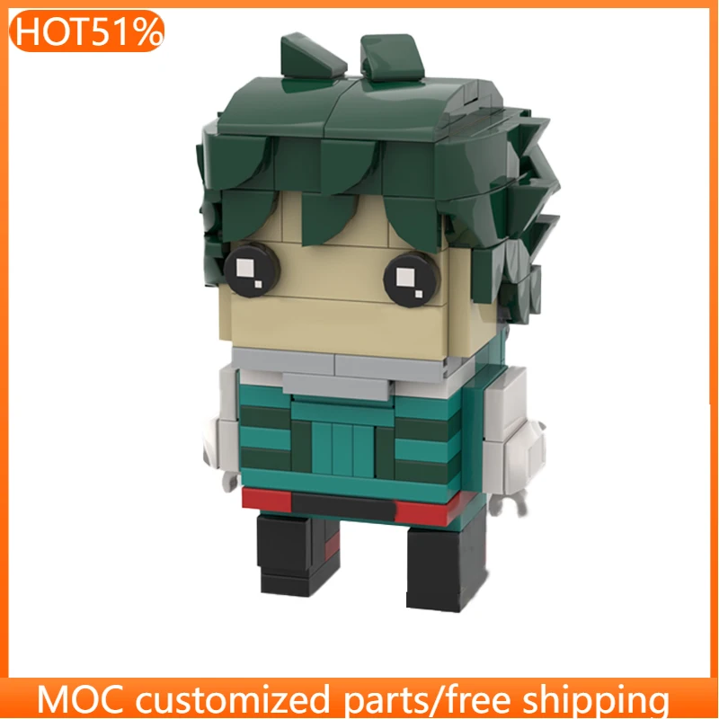 168 قطعة من مكعبات البناء على طراز بريكهيدز لشخصية إيزوكو ميدوريا من ماي هيرو أكاديميا، لعبة تجميع تقنية قابلة للتخصيص كهدية