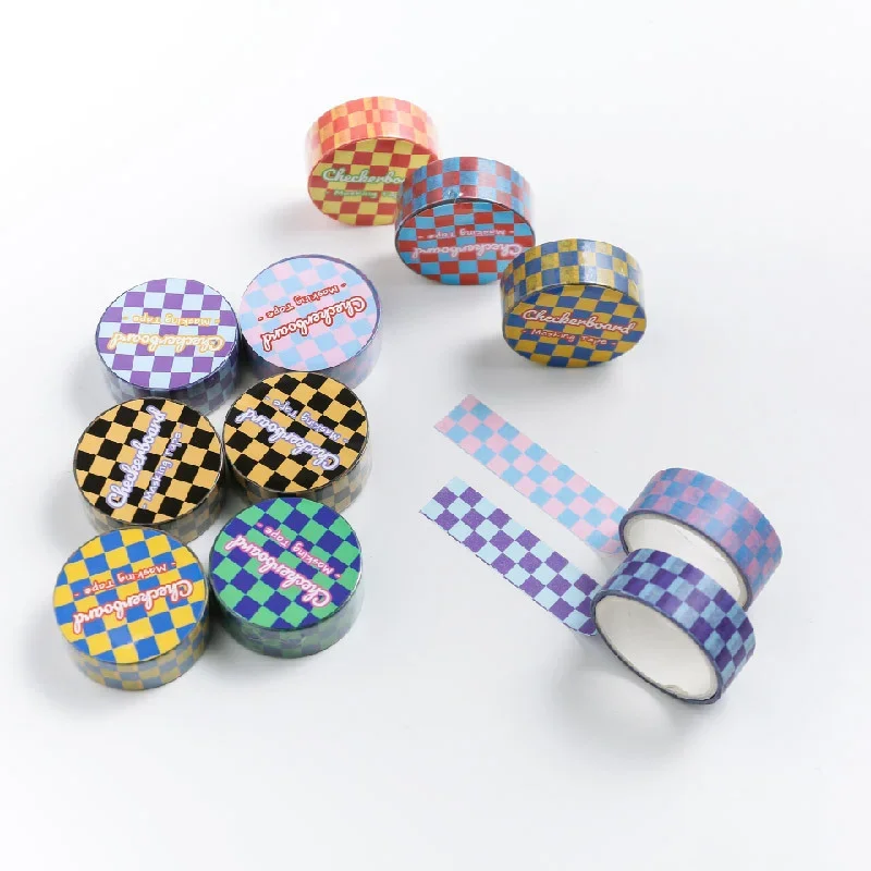 1 Rol Vers Raster Washi Tape Voor Diy Journal Scrapbooking Dagboek Planners Handwerk Benodigdheden