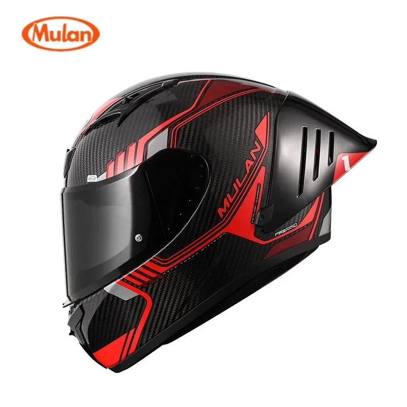 

Мотоциклетный шлем унисекс из стекловолокна, локомотив, полный шлем из углеродного волокна, большой хвост, ультра легкий cascos para moto