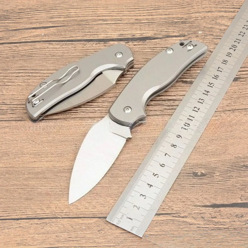 

C123 titanium alloy handle outdoor camping portable folding knife household folding knife