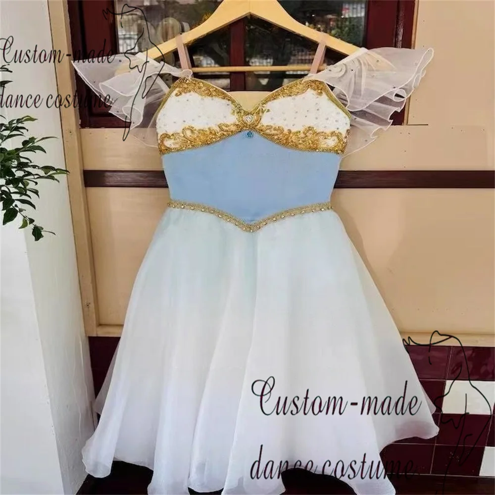 Swan Lake girlfriend variation ballet skirt private customization gradient color gold embroidery flowing long gauze