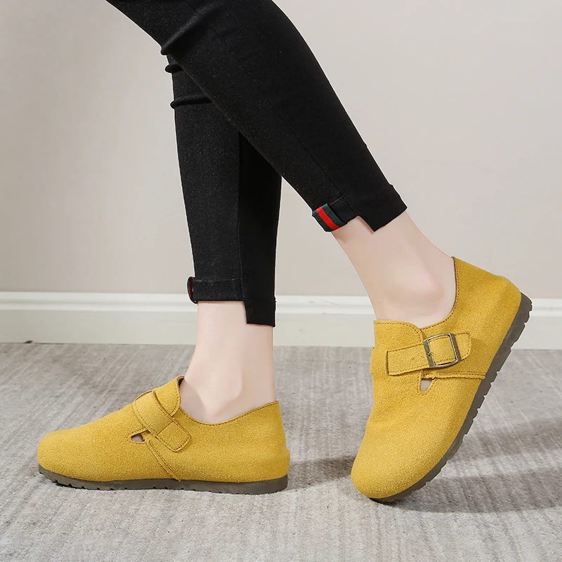Damen-Retro-Slipper, Damen-Einabsatz-Sandalen, geknöpfte Loafer im koreanischen Stil, Mule-Schuhe, modische Outdoor-Slipper – Detail 11