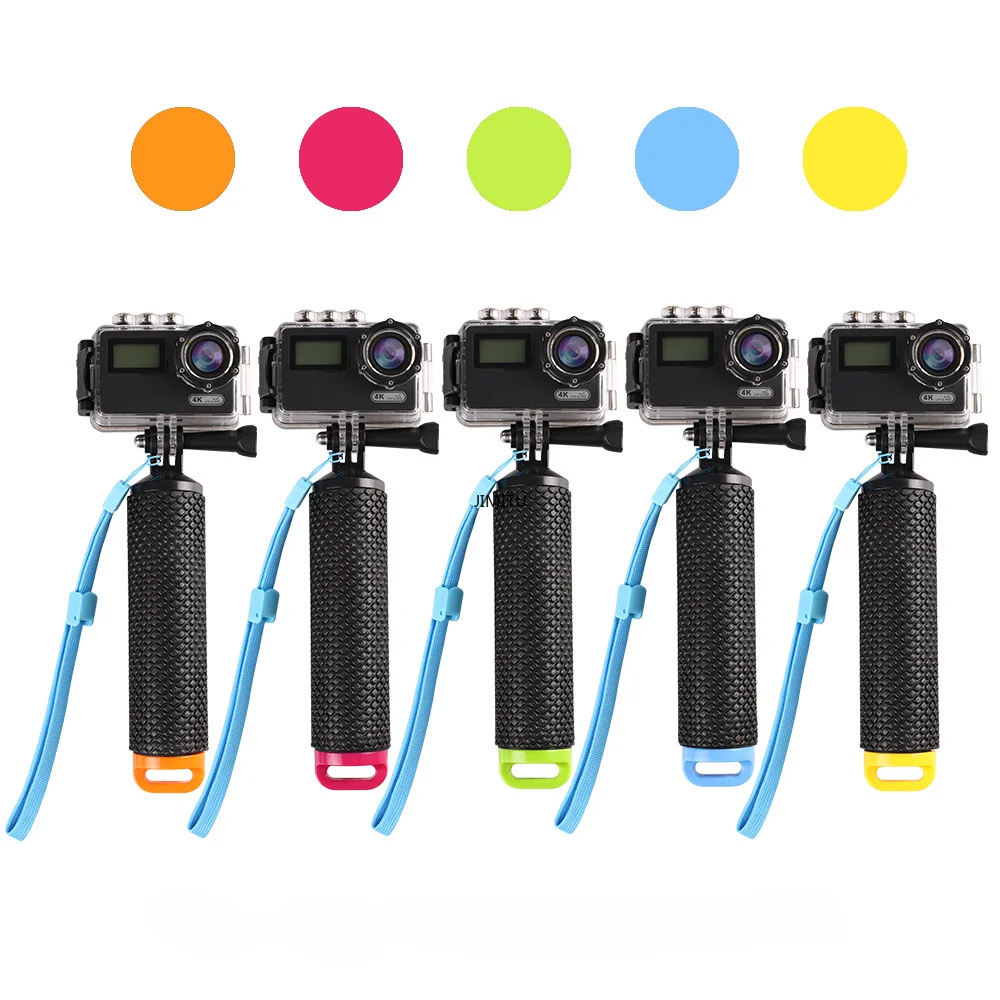 Água Flutuante Hand Grip Handle Mount Float Flutuabilidade Rod Para Gopro Hero 12 11 10 9 8 7 6 5 4 3 Xiaomi Yi 4K SJ4000 Câmera de Ação