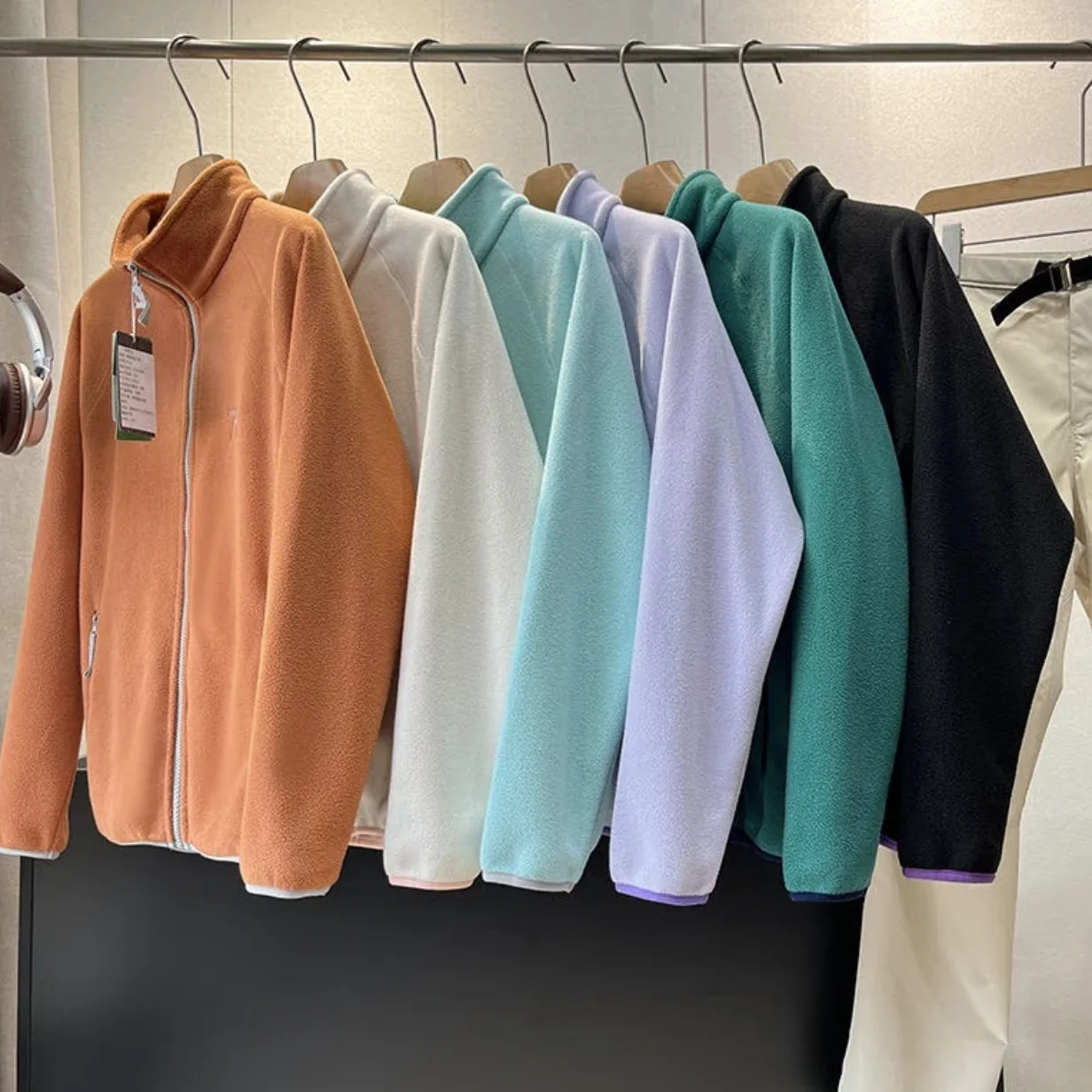 

Флисовая толстовка без шапки, женская женская одежда, весна-осень, утолщенная, обычная, милая, музыкальный фестиваль для девочек, с круглым вырезом, Sudadera, трехцветные, Ins