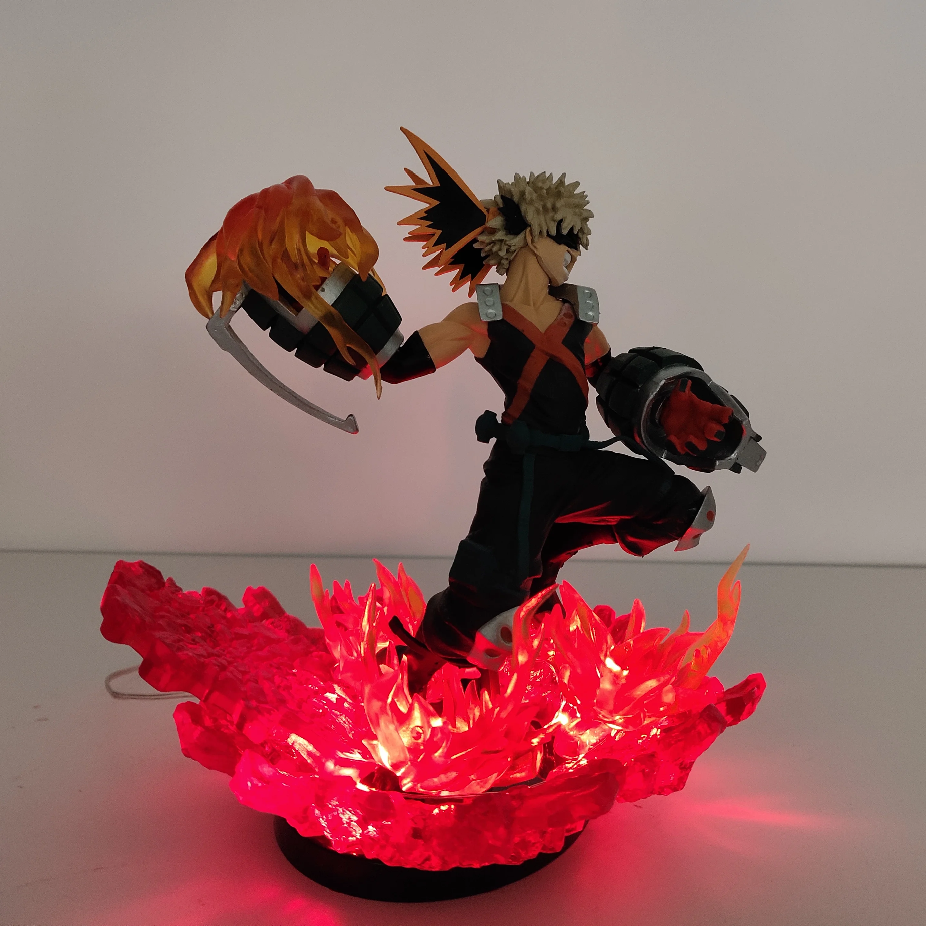 Mijn Hero Academia Anime Midoriya Izuku & Bakugou Katsuki Lamp Led Lamp Actiefiguren Model Beeldje Figuur & Base & Lamp DIY