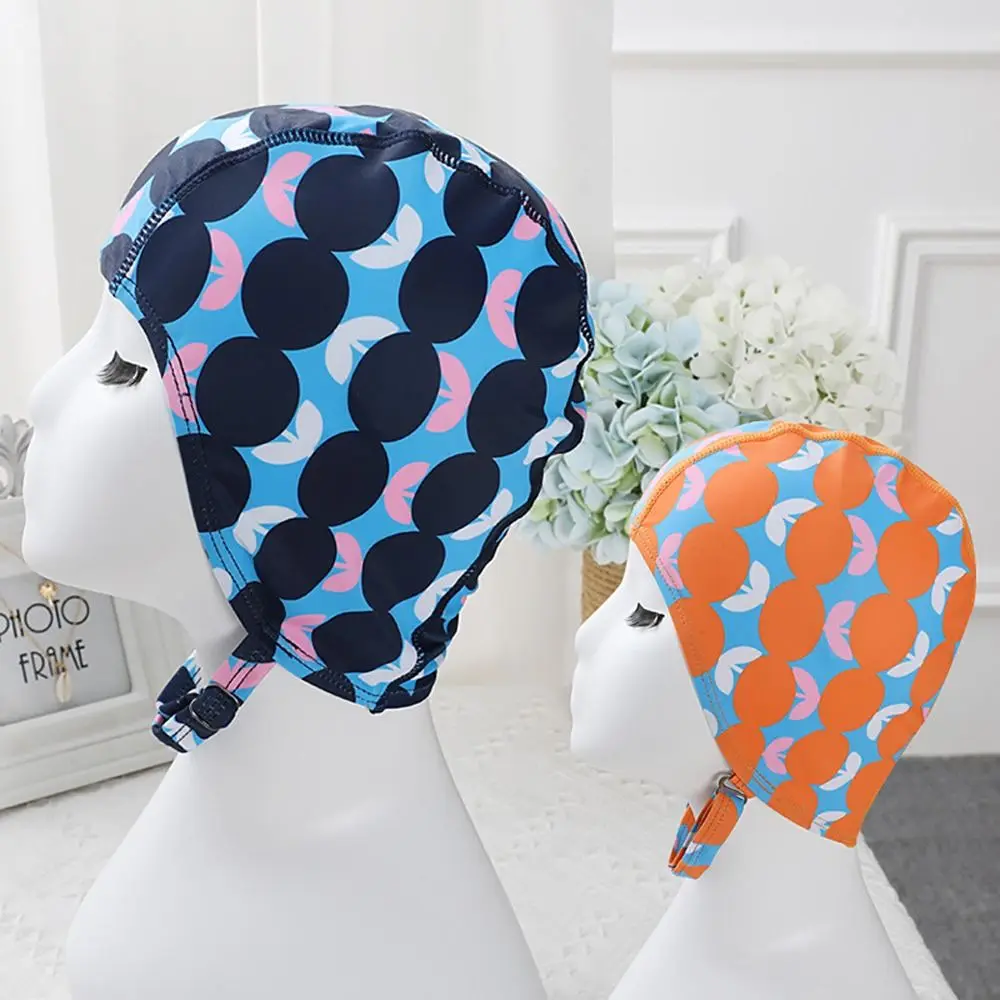 Adjustable Swimming Cap Women Female Cloth Fabric Free Size Swimming Hats Turban Protect Ears Sports Swim Caps Water Sports