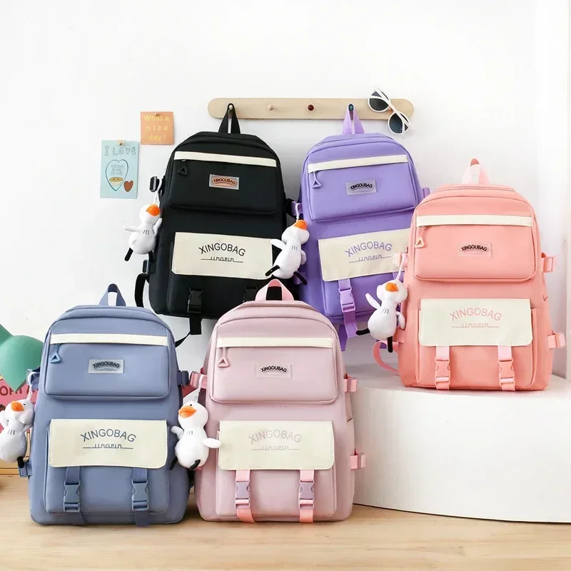 Multifunctional Bag Combination Solid Waterproof Nylon School Bag High Capacity Practical 2024 Hot Sale Bags for Girls and Boys