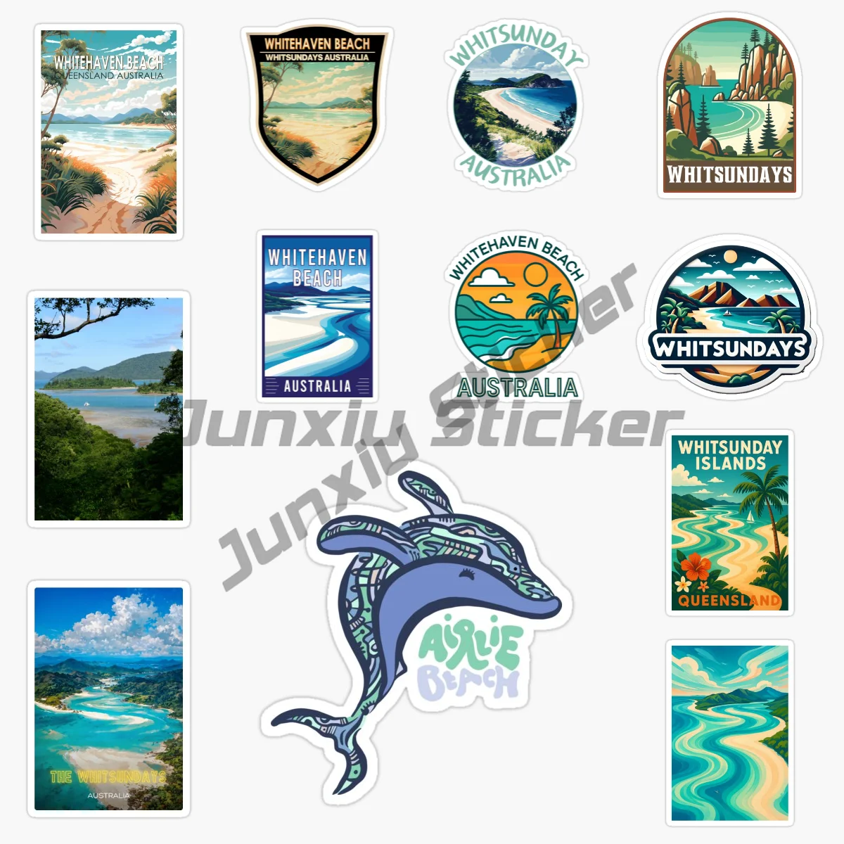 

Whitsunday Islands Australia Coral Sea Whitehaven Beach Landscape Vinyl Car Sticker Self Adhesive JDM Decal