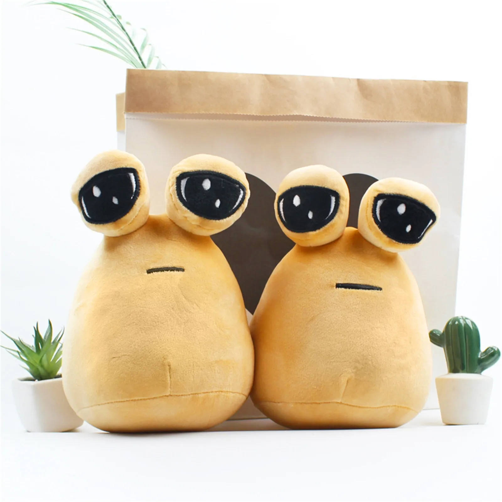 22cm My Pet Alien Pou Plush Toy Home Decor Kawaii Cartoon Pet Doll Cute Stuffed Toys Soft Pillow Plush Animal Gift Toys For Kids