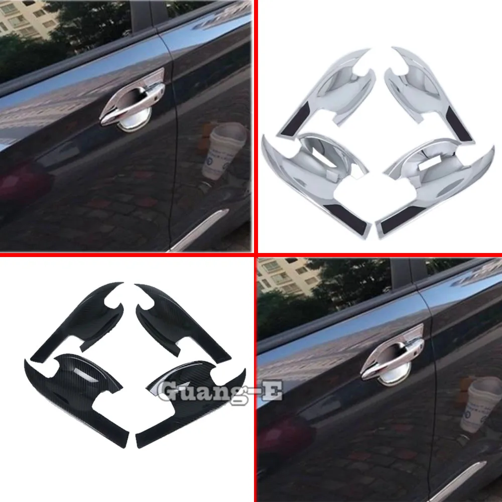

For Hyundai Kona Encino Kauai 2017 2018 2019 2020 2021 Car Sticker Cover Handrail Trim Armrest Stick Lamp Frame Door Bowl 4PCs