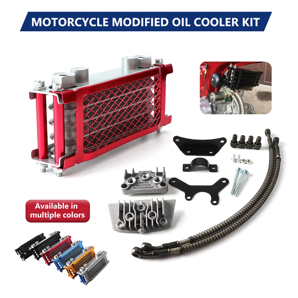 

Motorcycle Radiator Oil Radiator Universal Oil Cooler for 50cc 70cc 90cc 110cc 125cc 140cc Yamaha Kawasaki Dirt Pit Bike Scooter