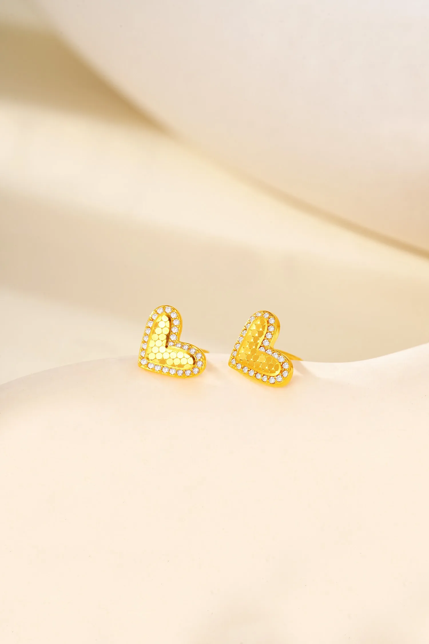 أقراط Lium Gems من الذهب عيار 24 قيراط من الفضة الإسترليني عيار 925 للنساء |   دانيتي القلب مكعب أقراط زركونيا