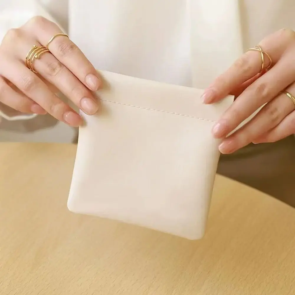 

Fashion Simple Lipstick Makeup Bag Mini Portable Jewelry Handbag PU Travel Key Small Bags Women Girls