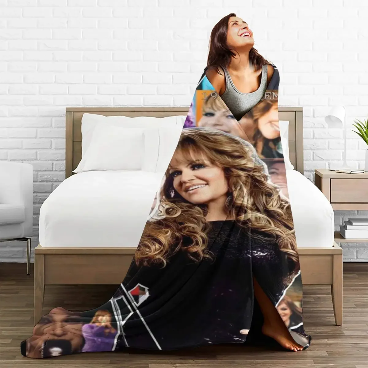 

Jenni Rivera Latin Baby Blankets Singer Velvet Spring Autumn Breathable Plaid Super Soft Throw Blanket for Sofa Office Bedspread
