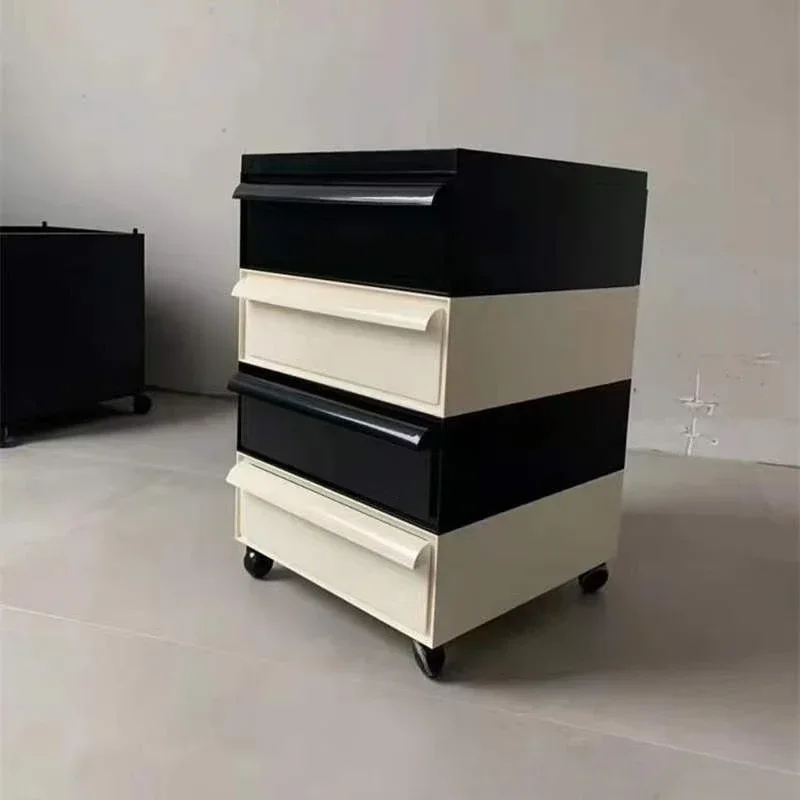Firm Simple bedside table Large capacity drawer locker Mobile trolley Bedroom storage cabinet