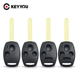 KEYYOU 10pcs For Honda Accord Civic CRV Pilot Insight 2/3/4 Buttons Fob Replacement Remote Car Key Shell Auto Key Case Cover