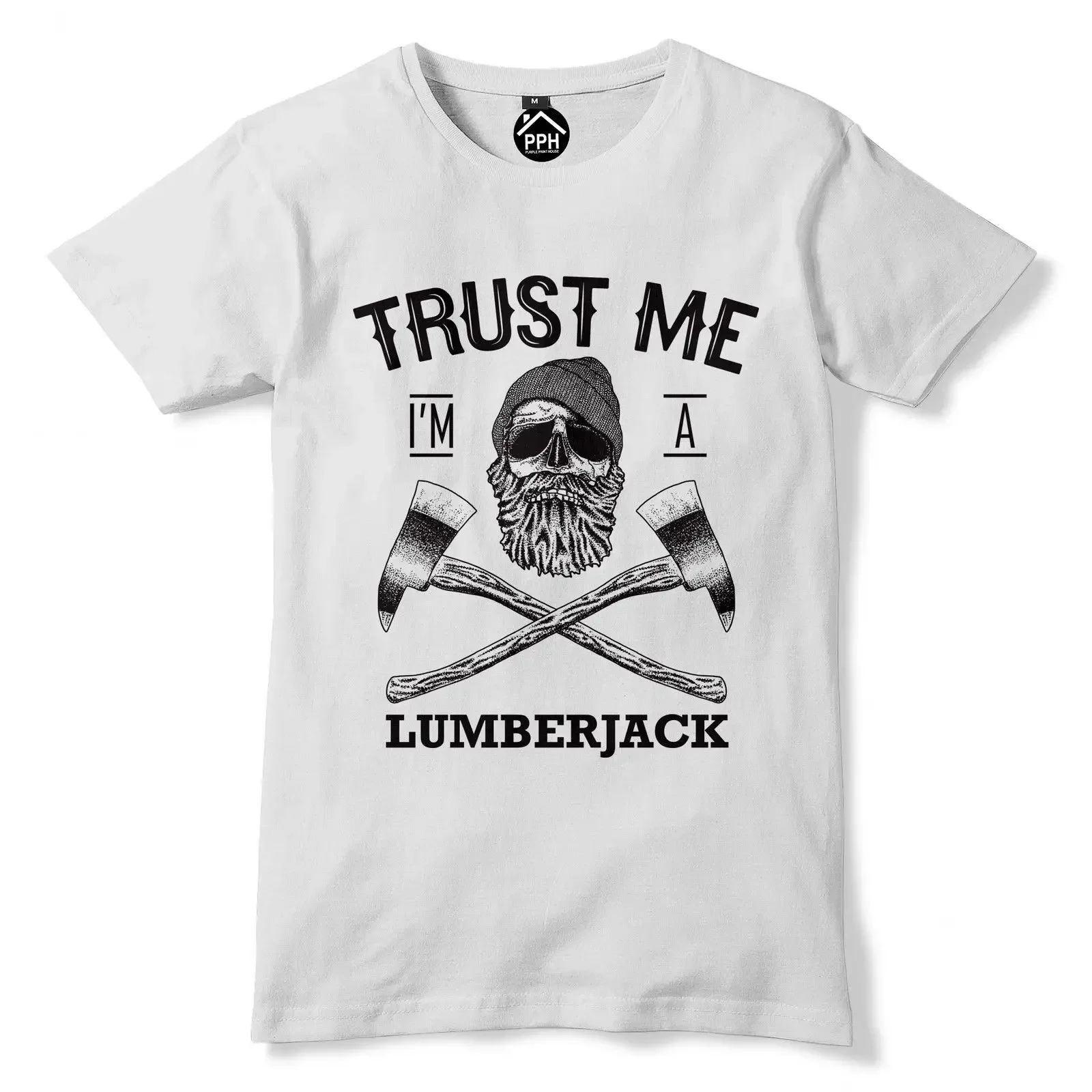 New Brand Hot Trust Me Im A Lumberjack T Tee Shirt Skull Beard Hipster Ttee Shirt Tree Surgery 147  Tee Shirt