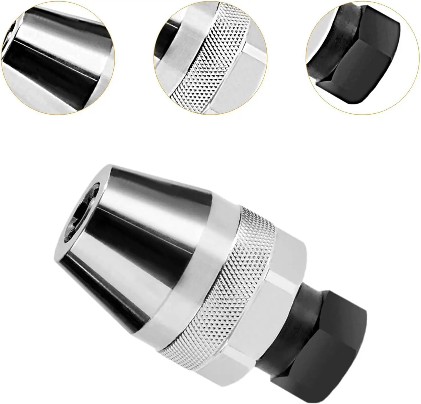 

Bolt and Stud Extractor Broken Bolt Remover 3/8" Drive Screw Helper Practical Locking Removing Tool for Damaged Studs