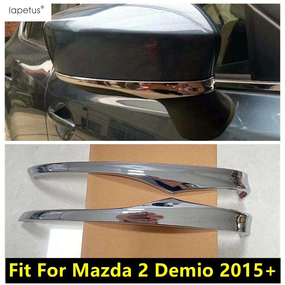 

Car Rearview Mirror Molding Strip Decoration Protective Cover Trim For Mazda 2 Demio 2015 - 2023 ABS Chrome Accessories Exterior