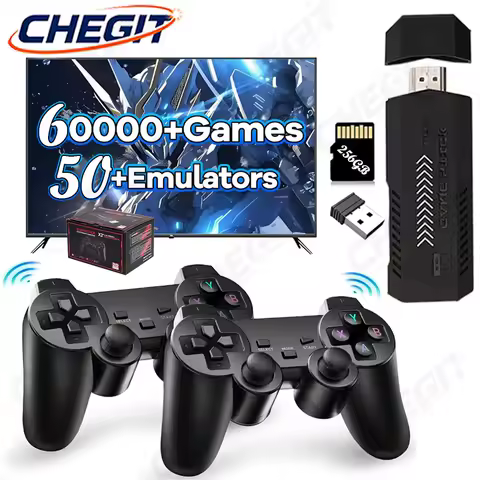 X2 Plus 3/60000+Games 4K HD Wireless Controller Classic Video Game Console 256GB Gaming Stick 50+ Emulators for PSP/PS1/GBA