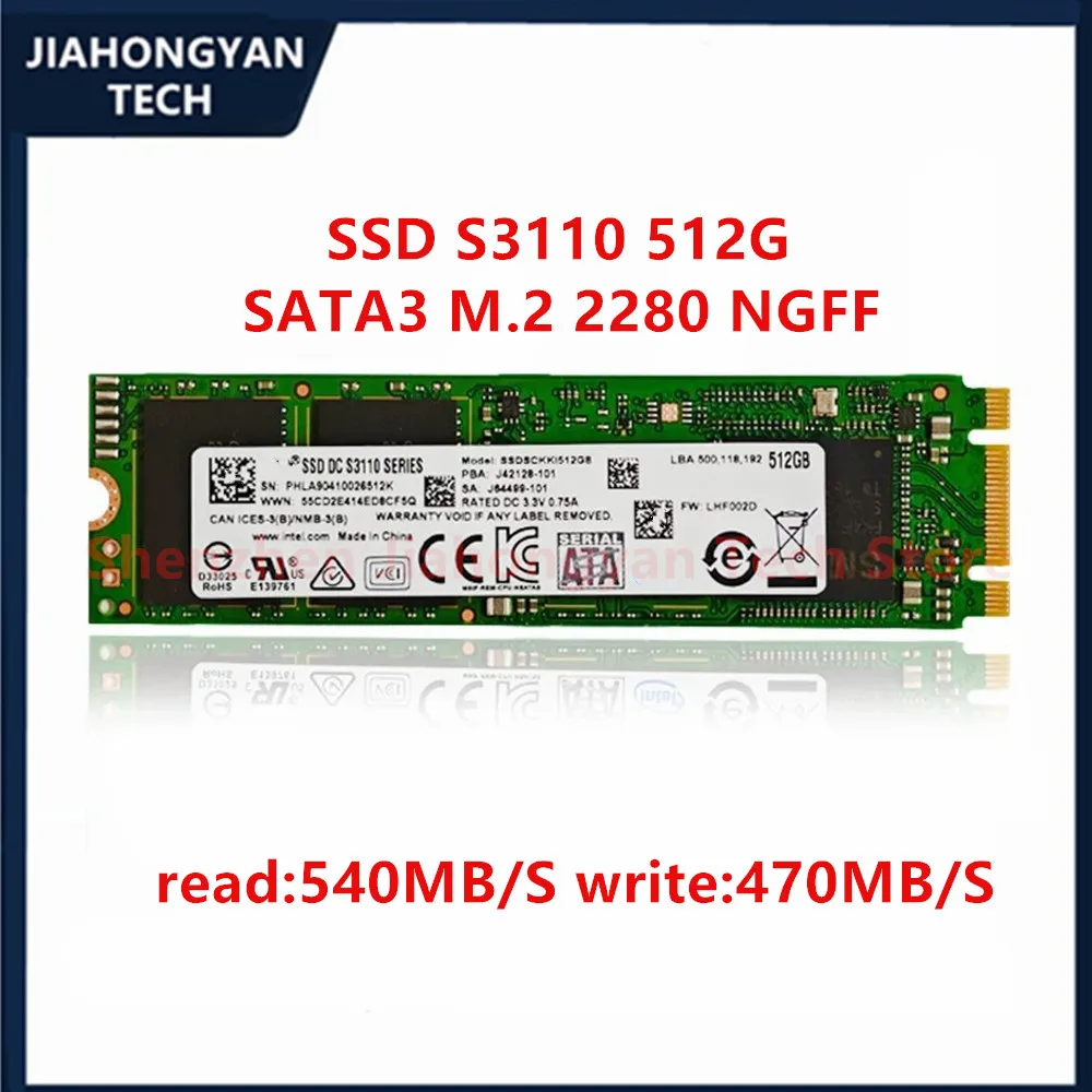 Original For Intel DC S3110 512G SATA 2.5inch NGFF 2280 M.2 enterprise-grade solid-state drive SSD supports both laptops desktop
