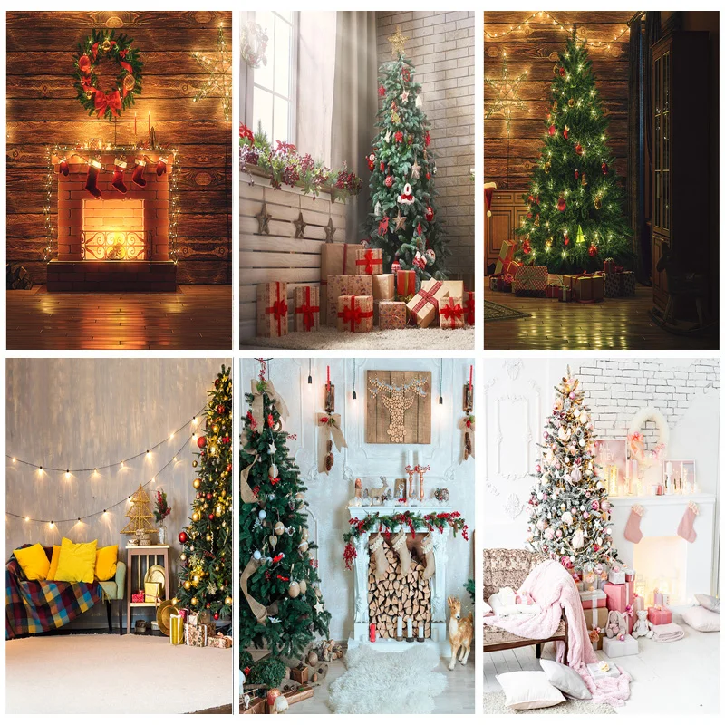 

SHENGYONGBAO Art Fabric Christmas Indoor Theme Photography Background Children Backdrops For Photo Studio Props CHM-07