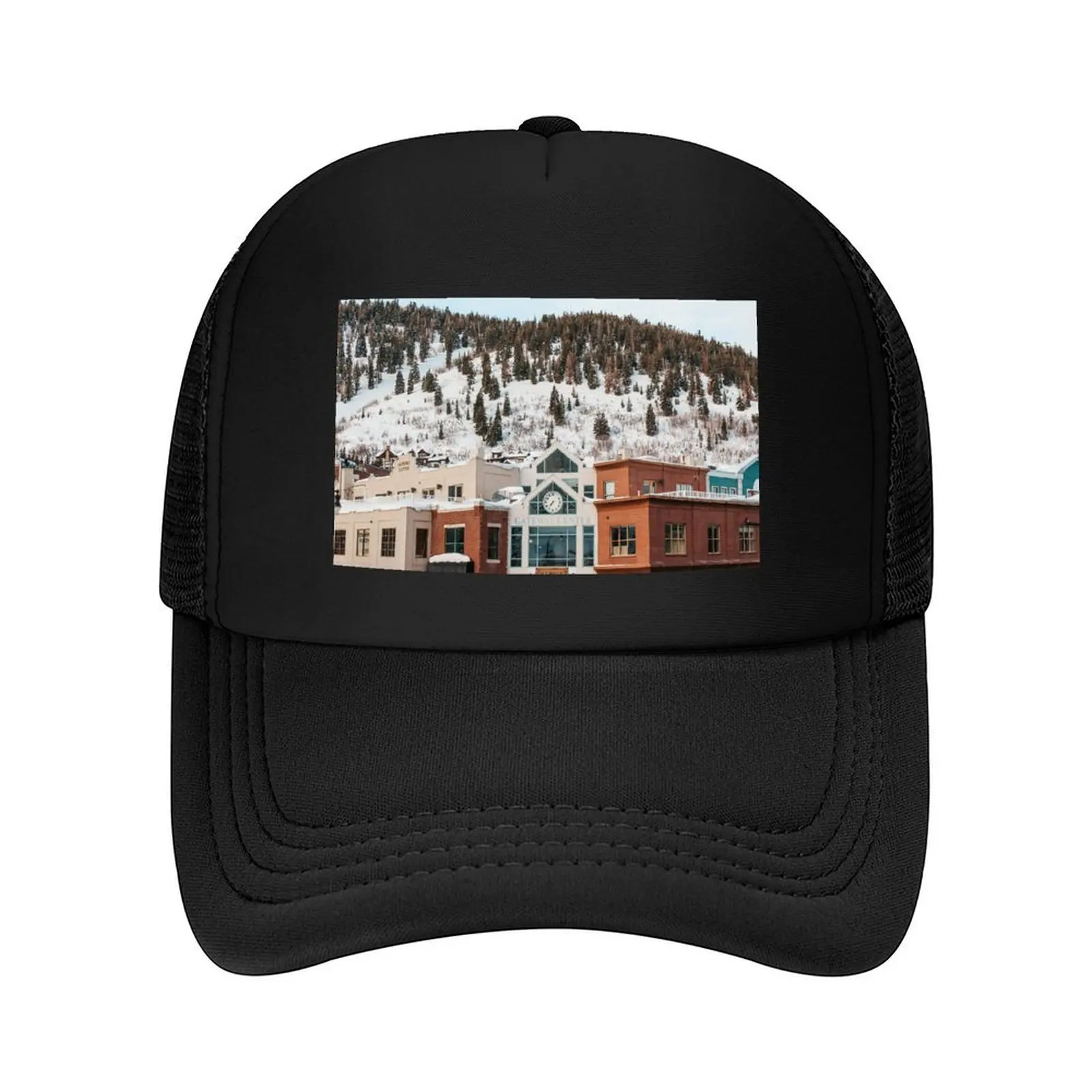

Park City Utah Old Town Winter Mountains Baseball Cap Ball Cap fun hats tea Hat Anime Hat Mens Hats Women's