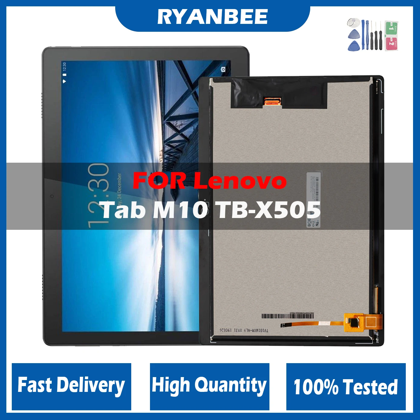 

Для Lenovo Tab M10 TB-X505 X505 TB-X505F TB-X505L TB-X505X LCD с сенсорным экраном LCD дисплей дигитайзер в сборе Замена