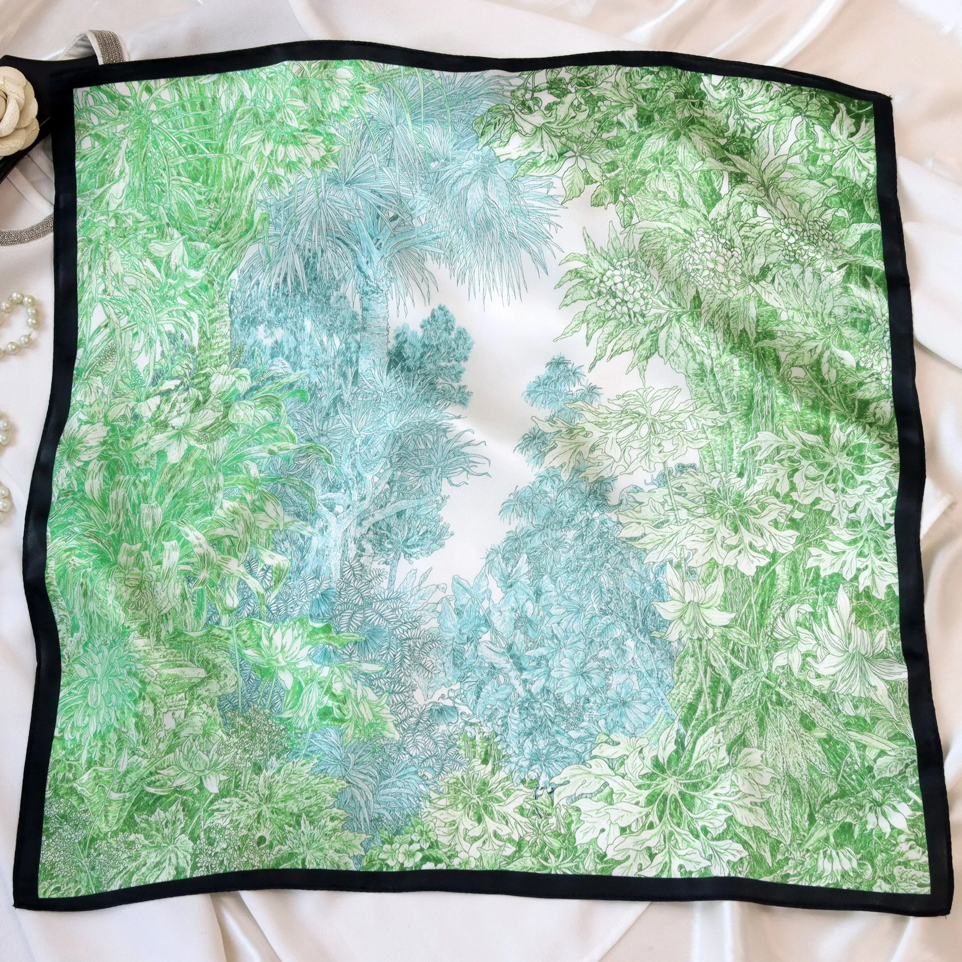 green-silk-scarf-12mm-women-square-small-bandanas-silk-shawl-hair-neck-hand-accessories-women-foulard-femme-53cm