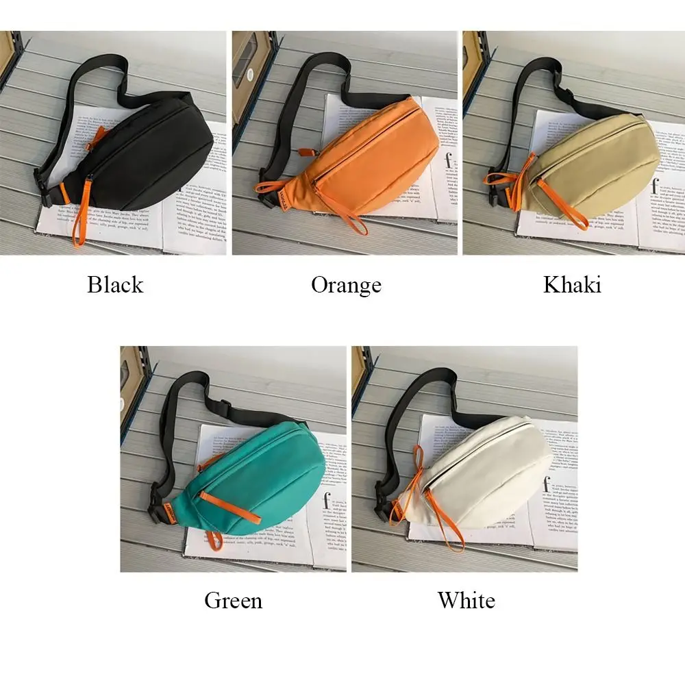 Nylon Chest Bag Personality Variety of Colors Solid Color Belt Bag Waterproof Waist Bag Girls