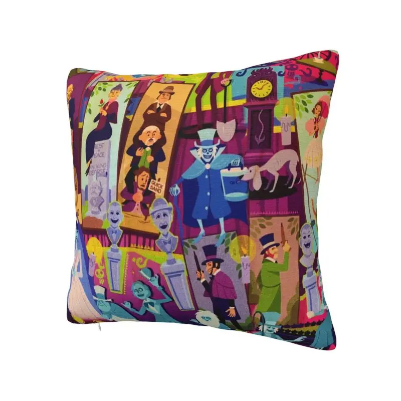 Retro Mansion Collage Throw Pillow Covers Decor Home Kawaii Halloween Happy Haunted Outdoor Cushions Square Pillowcase