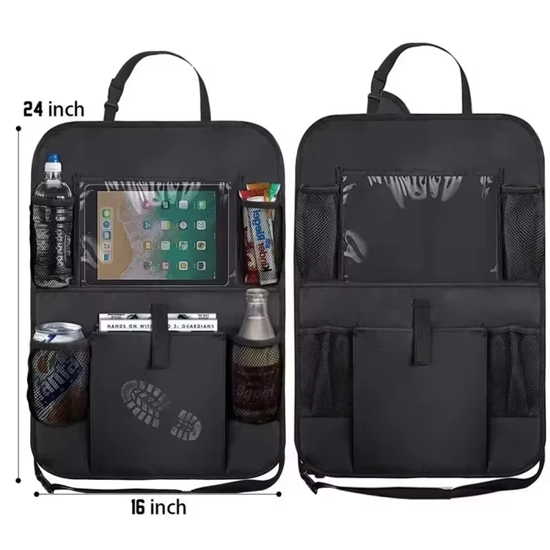 Auto-Rücksitz-Organizer mit Touchscreen-Tablethalterung, Aufbewahrungstaschen, Rücksitzschoner, Auto-Zubehör