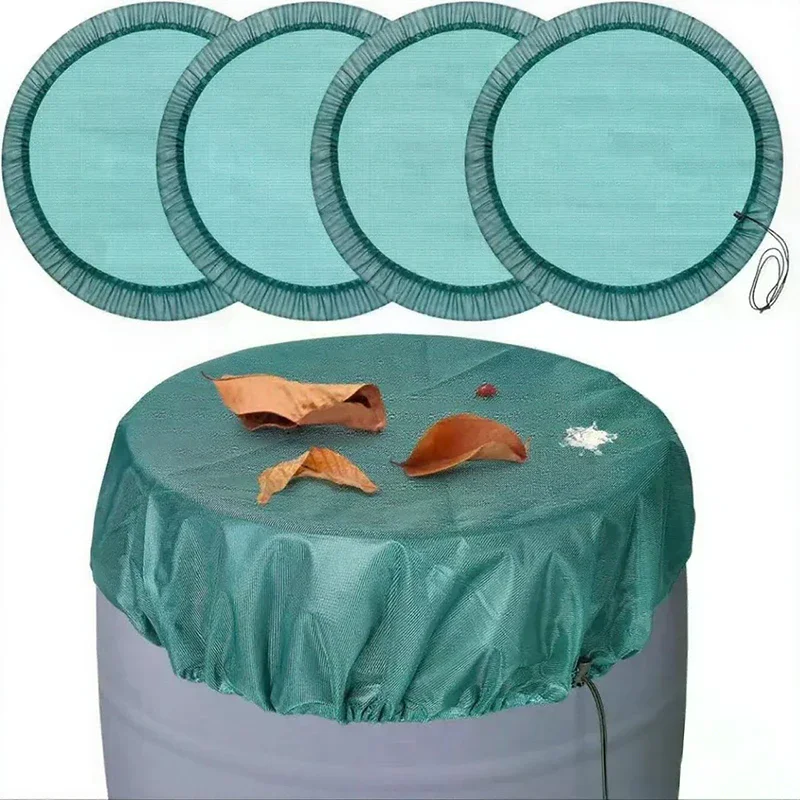 Green Mesh Cover Netting For Rain Barrel Water Collection Bucket Raindrop Anti-fall Leaves Filter Net Water Protection Tools