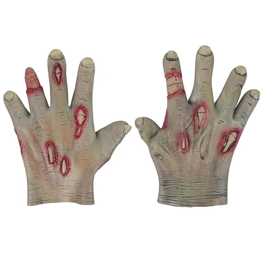 Gants Mains de Zombie Ensanglantées en Latex – photo 3