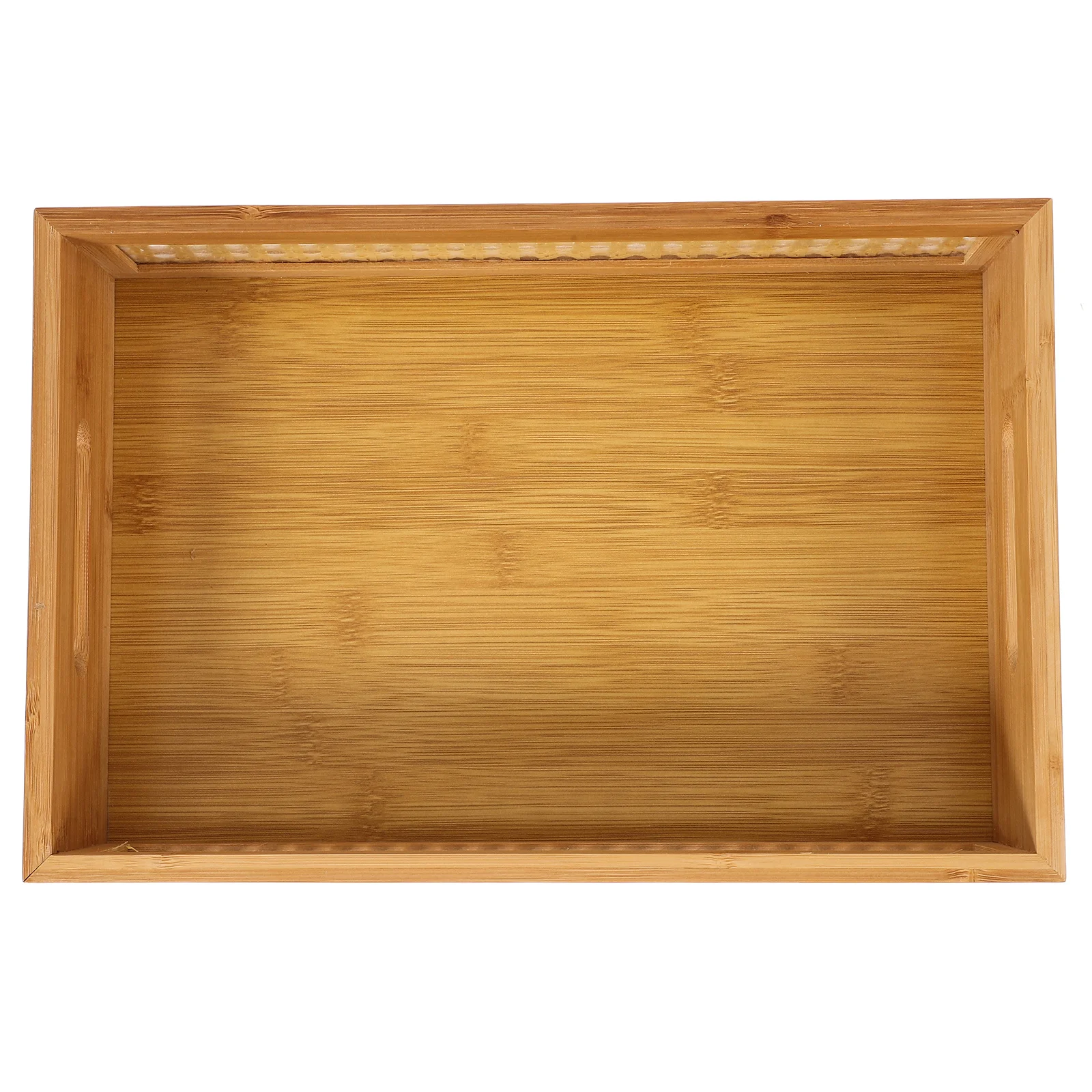 

Bamboo Storage Basket Desktop Organizer Large Decorative Woven Basket for Bedroom Bathroom Nursery Book and Cosmetics Storage