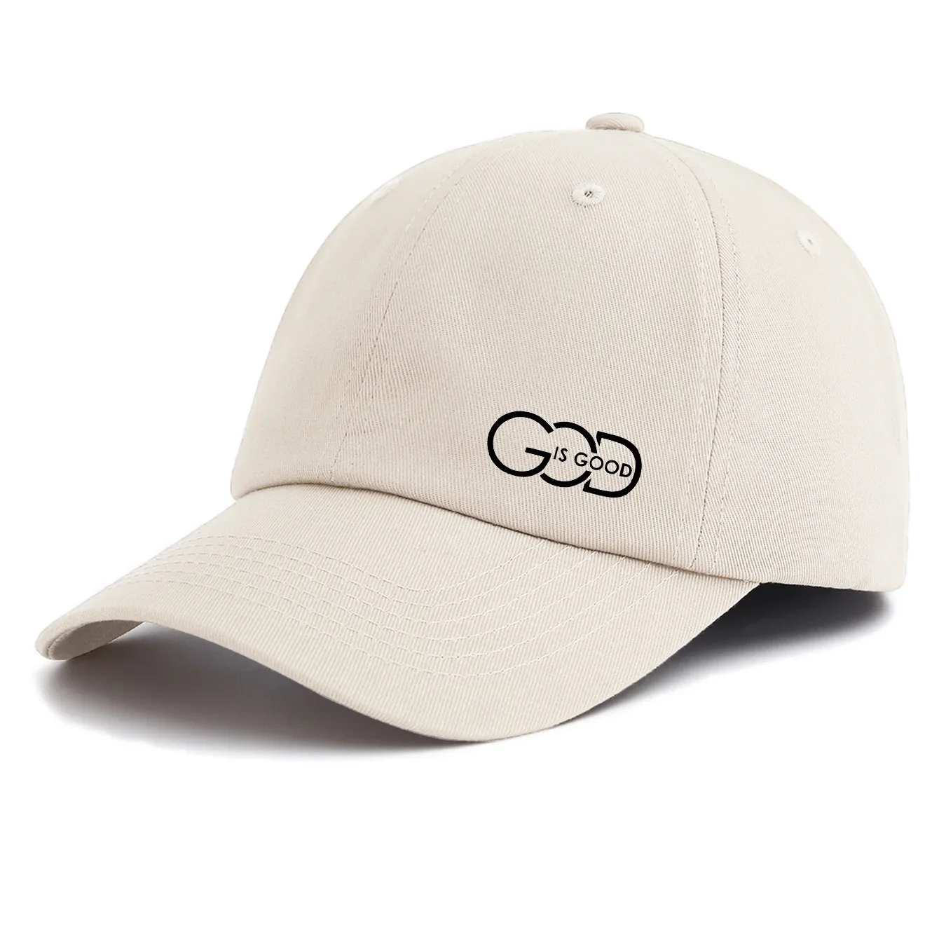 God Is Good Graphic Typography Cap Classic Christian Dad Hat Beige Religious Spiritual Gift for Believers Pastors Church Members