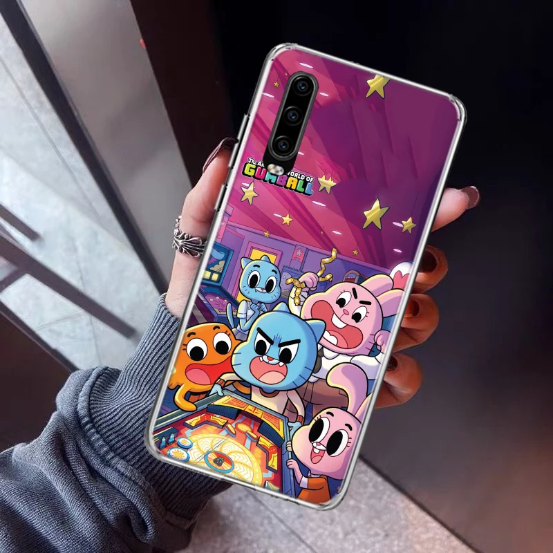 The Amazing World Gumball Phone Case For Huawei P40 P30 P20 P10 Lite Mate 10 20 Pro Y5 Y6 Y7 Y9S P Smart Silicone Shell Print Fu