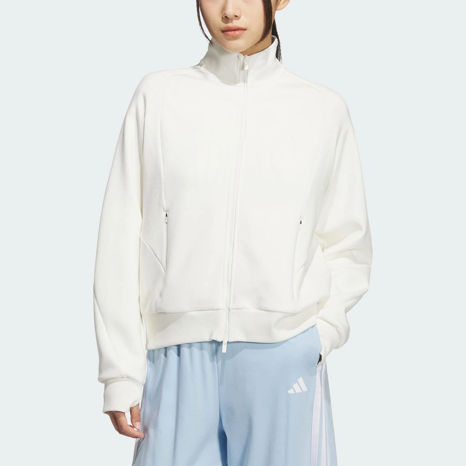 

Adidas genuine autumn women's stand up collar sports loose jacket KF2541