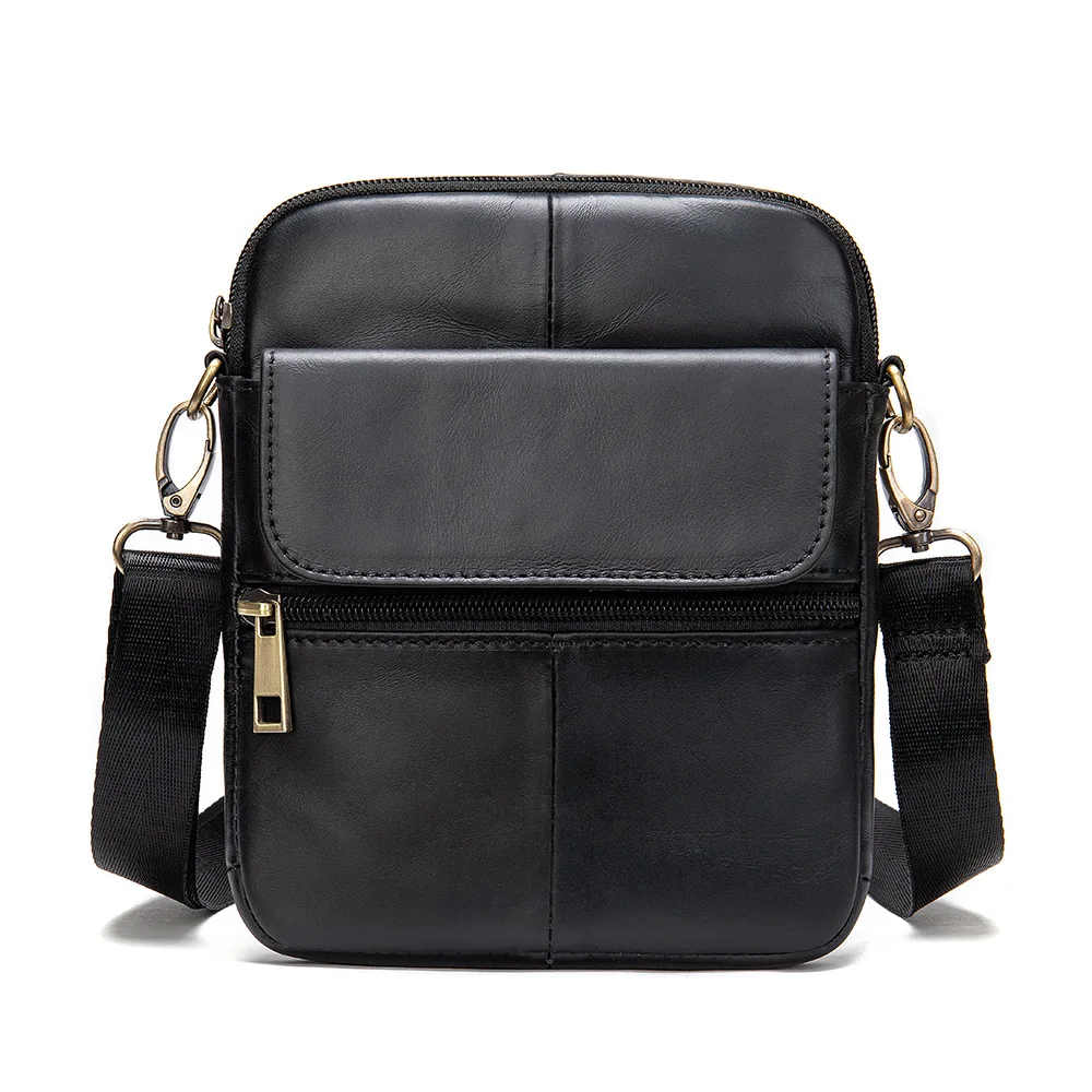 Casual men\'s bags Leather Small Shoulder Bag for men male crossbody bags soft cow skin messenger bags single shoulder bag