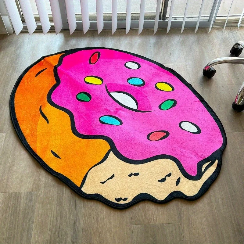 VIKAMA Donut Rug Noise-Reducing, Washable Entrance Hallway Doormat Bedroom Entrance Mat Bedside Rug Home Decor