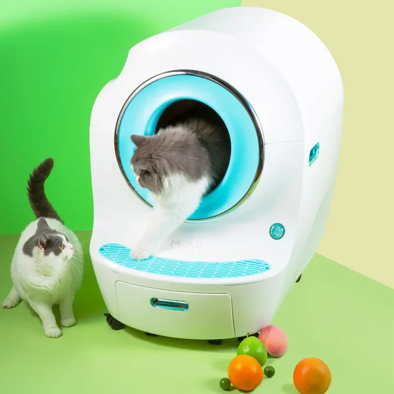 81L New Intelligent APP Cat Litter Basin Electric Large Cat Toilet Fully Automatic Semi Enclosed Cat Toilet Litter Box 2024